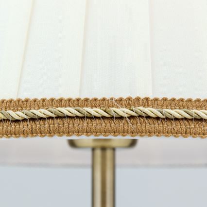 Lampada da tavolo TONIA 1xE27/60W/230V diametro 25 cm bianco/bronzo