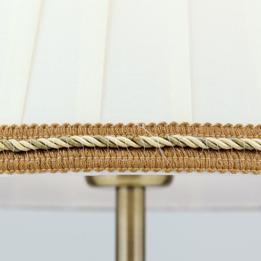 Lampada da tavolo TONIA 1xE27/60W/230V diametro 25 cm bianco/bronzo