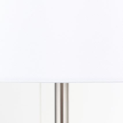 Lampada da tavolo con porta USB LUDWIG 1xE27/40W/230V 50 cm bianco/cromo opaco