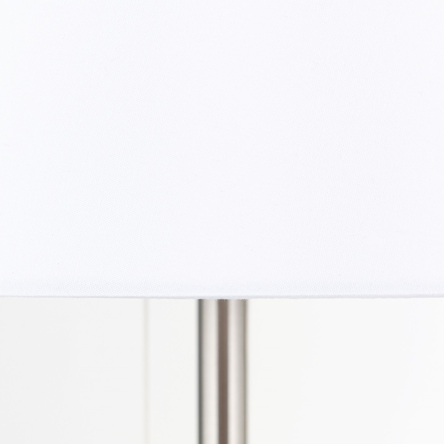 Lampada da tavolo con porta USB LUDWIG 1xE27/40W/230V 50 cm bianco/cromo opaco