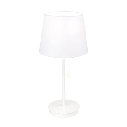 Lampada da tavolo con porta USB LUDWIG 1xE27/40W/230V 50 cm bianco