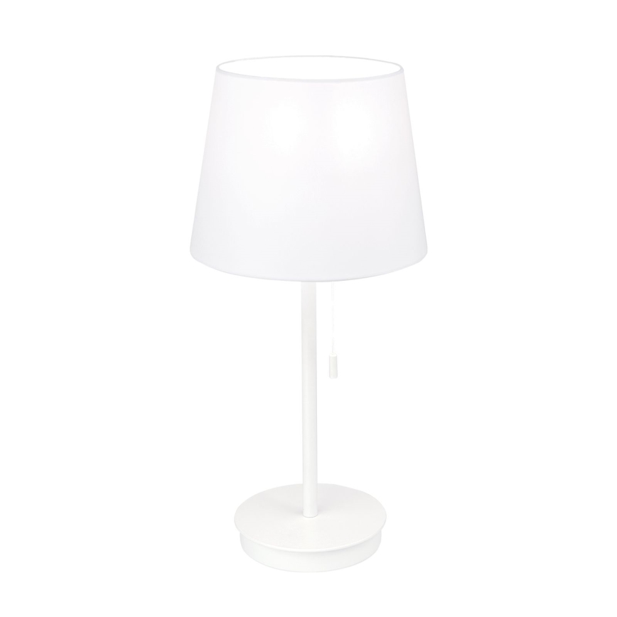 Lampada da tavolo con porta USB LUDWIG 1xE27/40W/230V 50 cm bianco