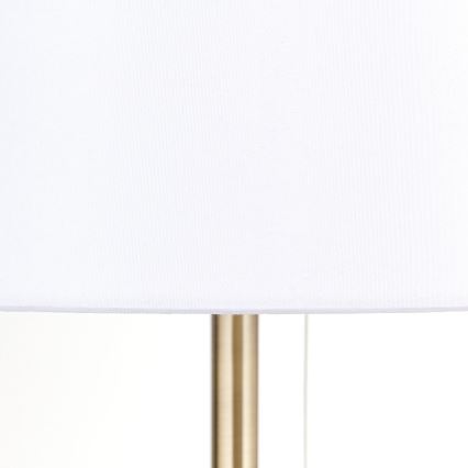 Lampada da tavolo con porta USB LUDWIG 1xE27/40W/230V 50 cm bianco/oro
