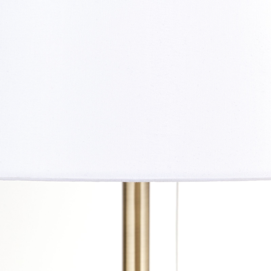 Lampada da tavolo con porta USB LUDWIG 1xE27/40W/230V 50 cm bianco/oro