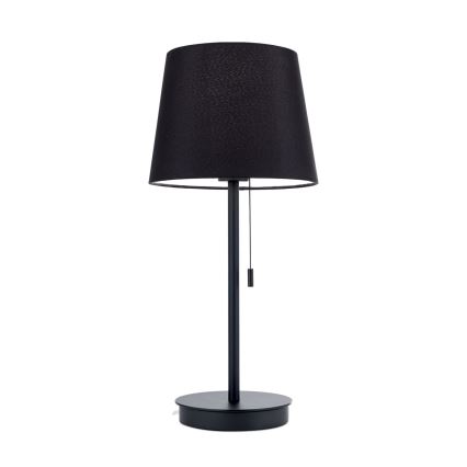 Lampada da tavolo con porta USB LUDWIG 1xE27/40W/230V 50 cm nero
