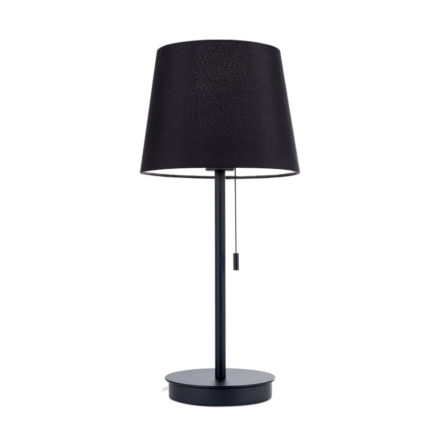 Lampada da tavolo con porta USB LUDWIG 1xE27/40W/230V 50 cm nero