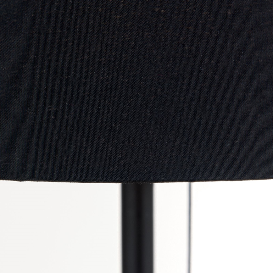 Lampada da tavolo con porta USB LUDWIG 1xE27/40W/230V 50 cm nero