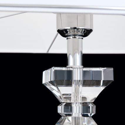 Lampada da tavolo di cristallo POKAL 1xE27/60W/230V bianco/limpido