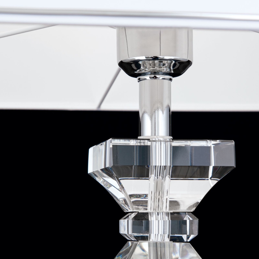 Lampada da tavolo di cristallo POKAL 1xE27/60W/230V bianco/limpido