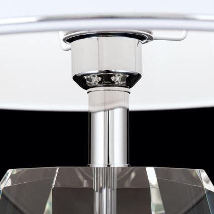 Lampada da tavolo ALEXIS 1xE27/60W/230V bianco/cromo lucido/limpido