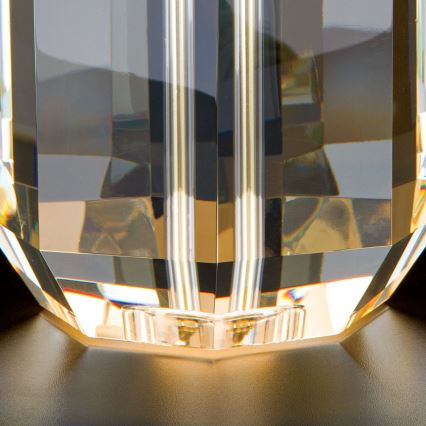 Lampada da tavolo di cristallo ALEXIS 1xE27/60W/230V color crema/oro/limpido