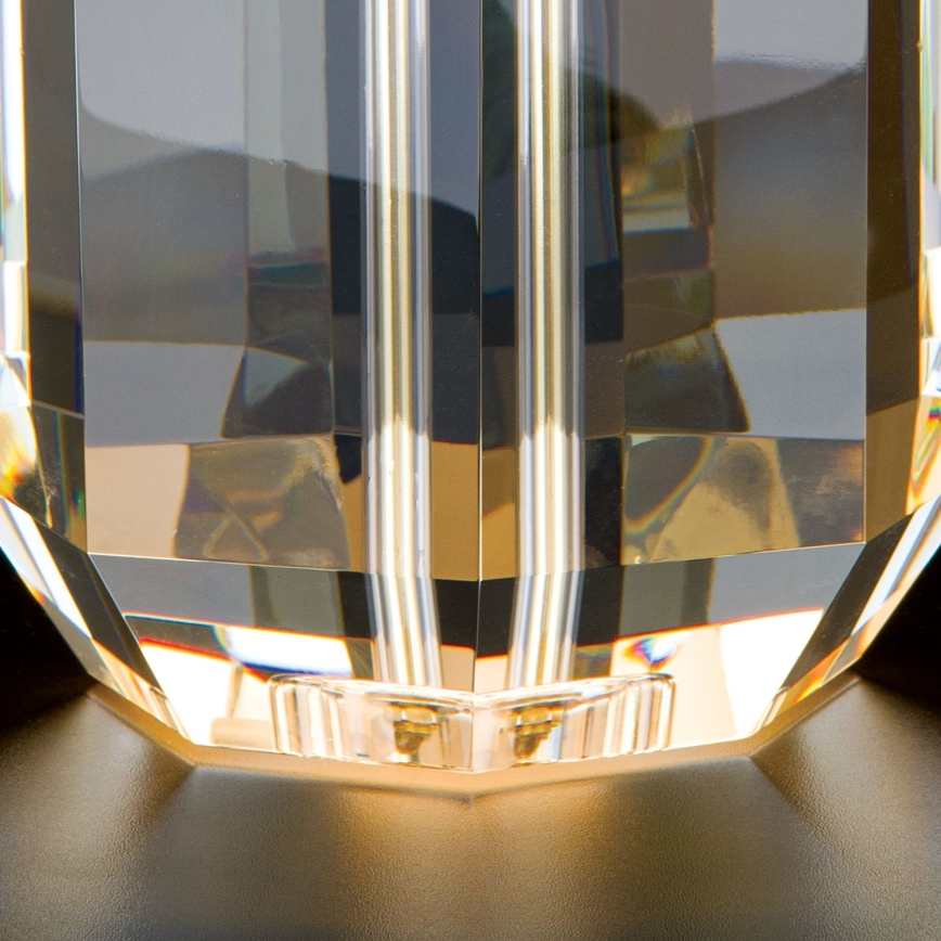 Lampada da tavolo di cristallo ALEXIS 1xE27/60W/230V color crema/oro/limpido