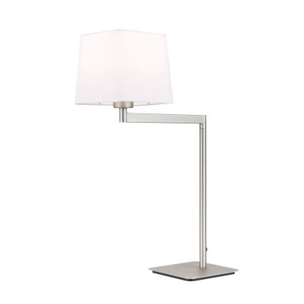 Lampada da tavolo CARLTON 1xE27/40W/230V bianco/cromo opaco