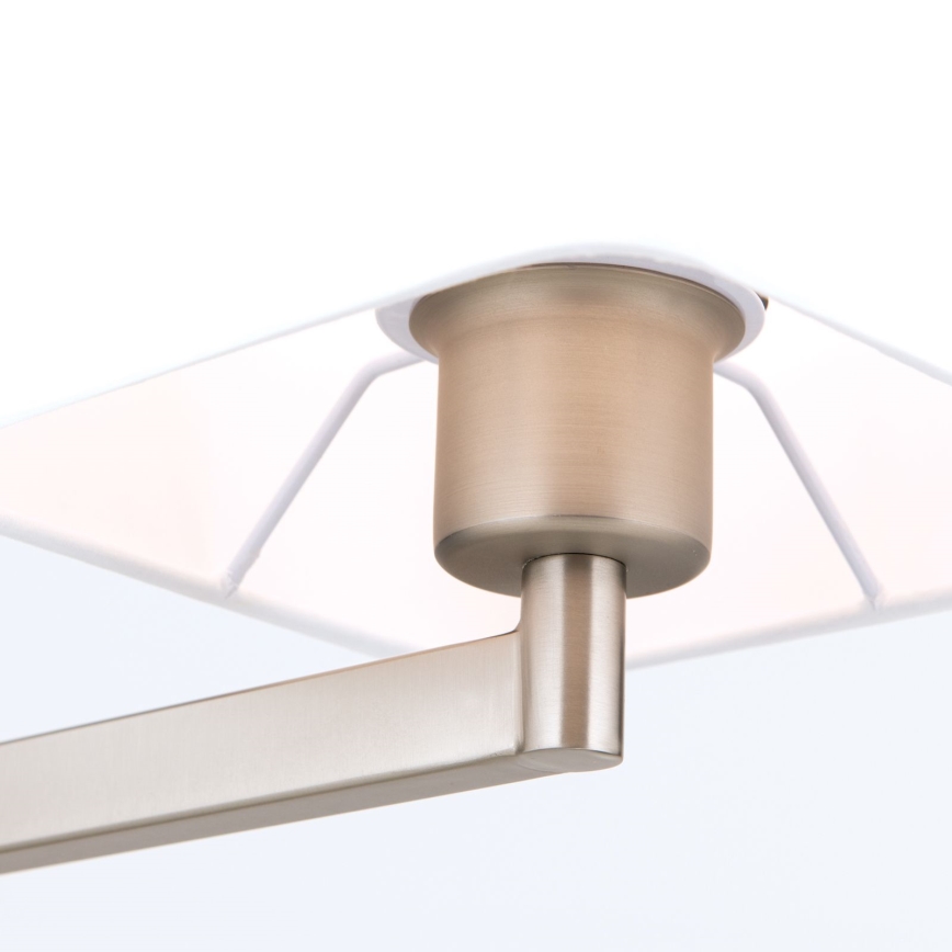 Lampada da tavolo CARLTON 1xE27/40W/230V bianco/cromo opaco