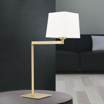 Lampada da tavolo CARLTON 1xE27/40W/230V bianco/oro