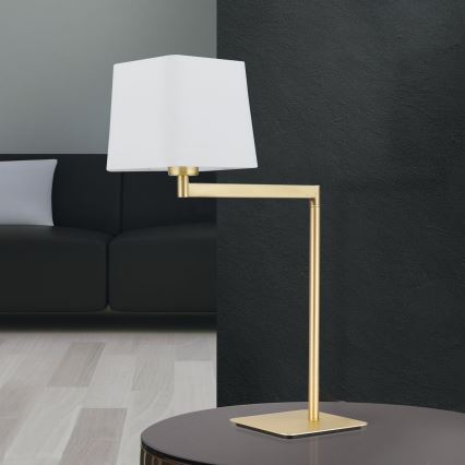 Lampada da tavolo CARLTON 1xE27/40W/230V bianco/oro