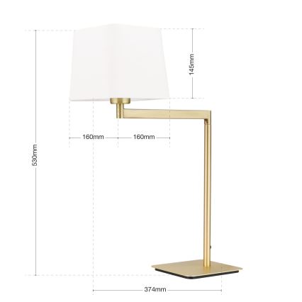 Lampada da tavolo CARLTON 1xE27/40W/230V bianco/oro