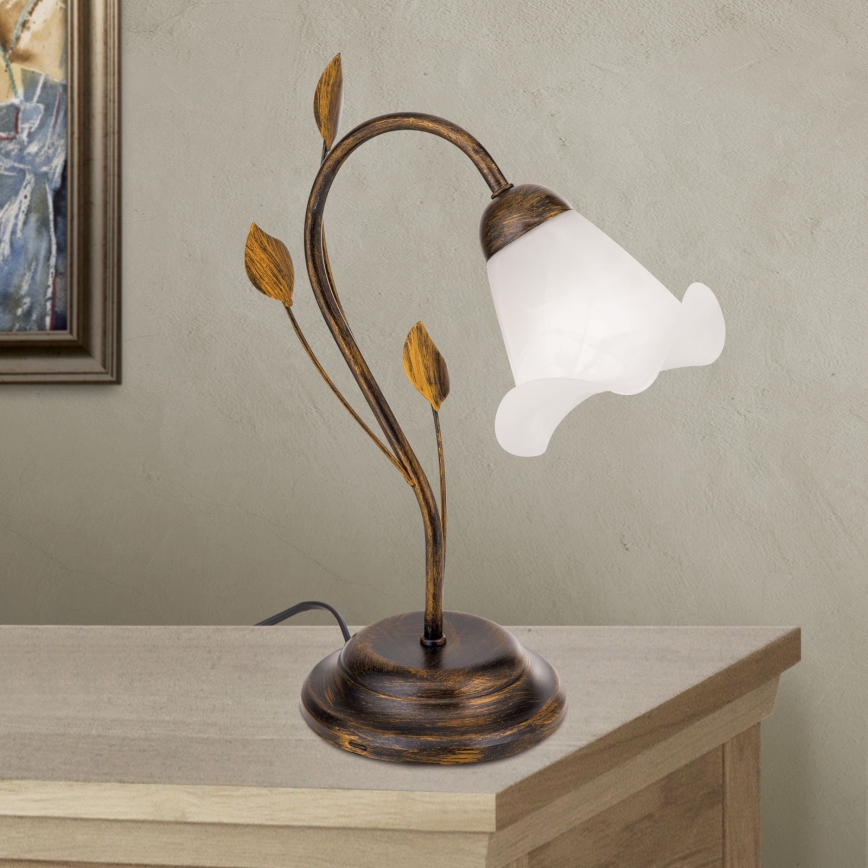 Lampada da tavolo SISI 1xE14/40W/230V bronzo/patina