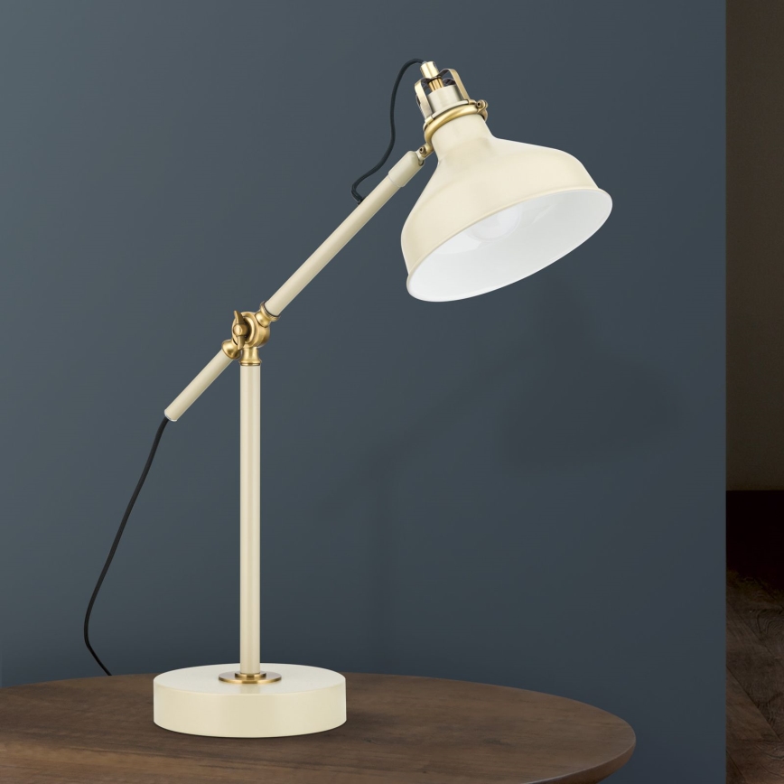 Lampada da tavolo SCHILLER 1xE27/40W/230V color crema/bronzo