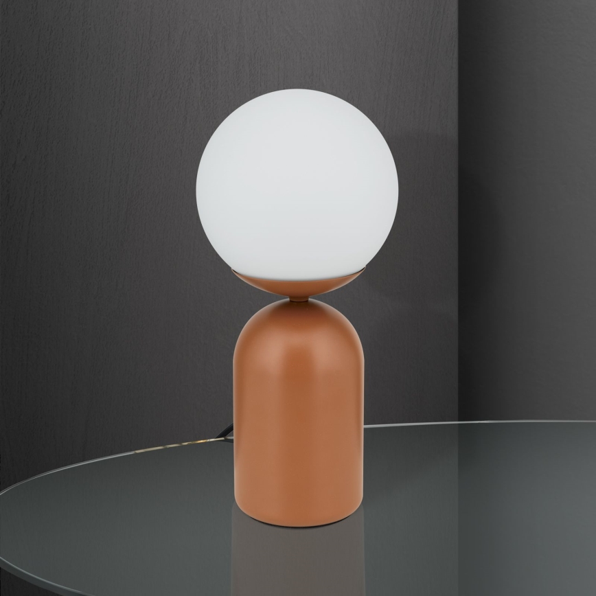 Lampada da tavolo STANLEY 1xE14/25W/230V ceramiche/marrone