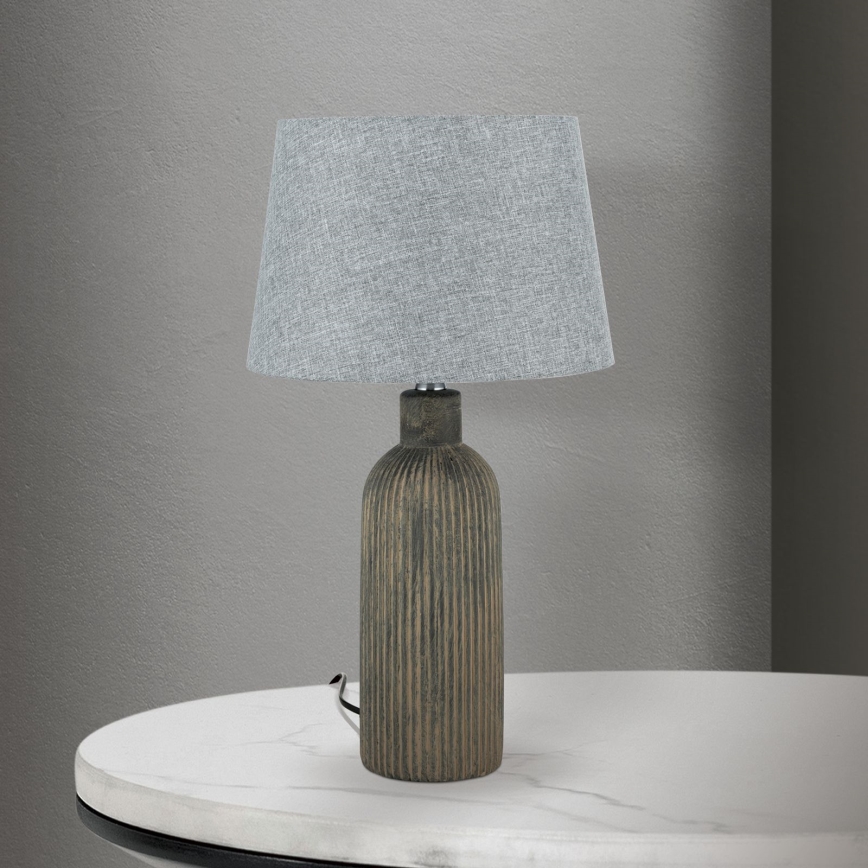 Lampada da tavolo ORCHID 1xE27/40W/230V ceramiche marrone/grigio