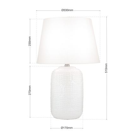 Lampada da tavolo CORAL 1xE27/40W/230V ceramiche/bianco