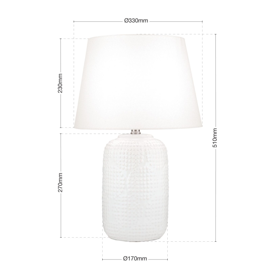Lampada da tavolo CORAL 1xE27/40W/230V ceramiche/bianco