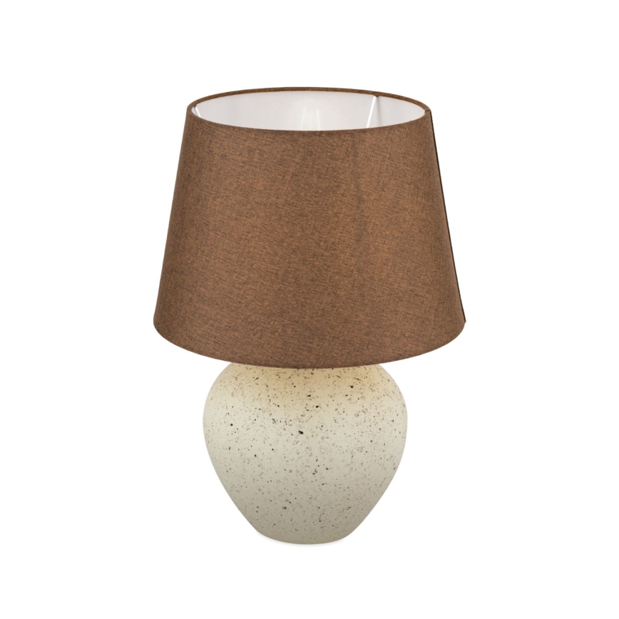 Lampada da tavolo MASAI 1xE27/40W/230V ceramiche marrone/beige