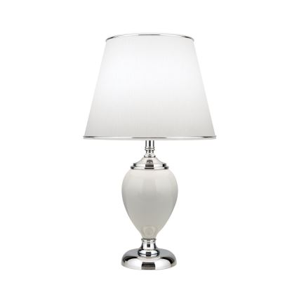 Lampada da tavolo OVUM 1xE27/40W/230V 48 cm ceramiche bianco/cromo lucido