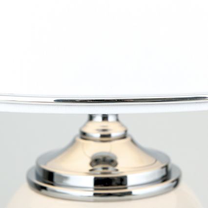 Lampada da tavolo OVUM 1xE27/40W/230V 48 cm ceramiche bianco/cromo lucido