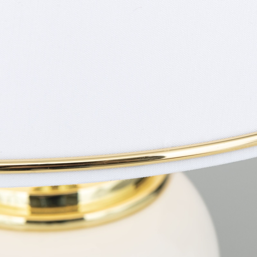 Lampada da tavolo OVUM 1xE27/40W/230V 48 cm ceramiche bianco/oro