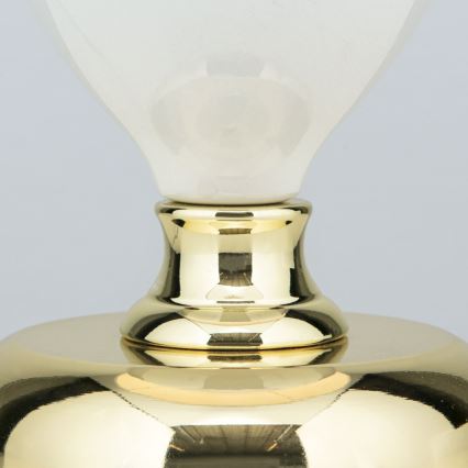 Lampada da tavolo OVUM 1xE27/40W/230V 48 cm ceramiche bianco/oro