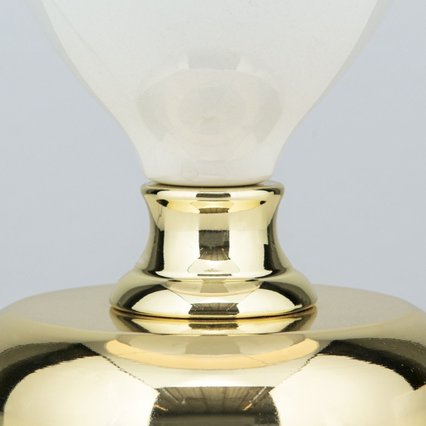 Lampada da tavolo OVUM 1xE27/40W/230V 48 cm ceramiche bianco/oro