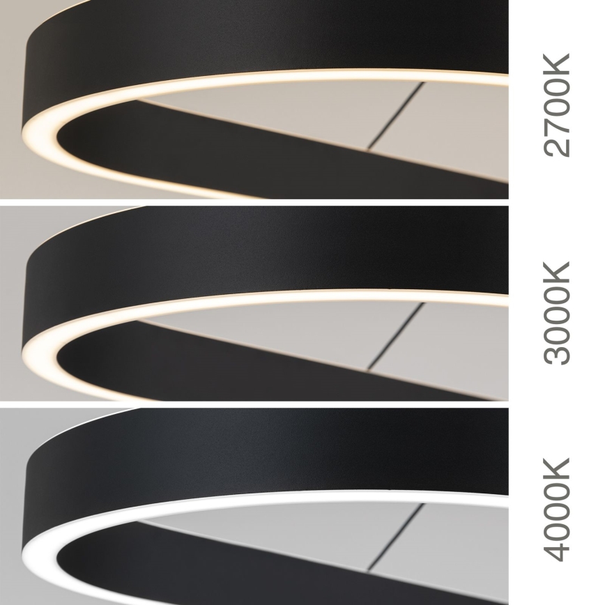 Lampadario LED sospeso su cavo CARRARA LED/80W/230V 2700/3000/4000K nero