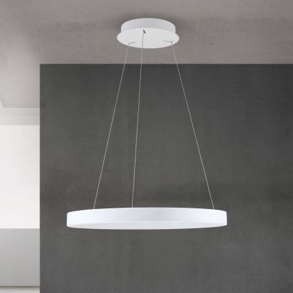 Lampadario LED dimmerabile a sospensione con cavo KOLK LED/60W/230V 2700/3000/4000K Ø 60 cm bianco