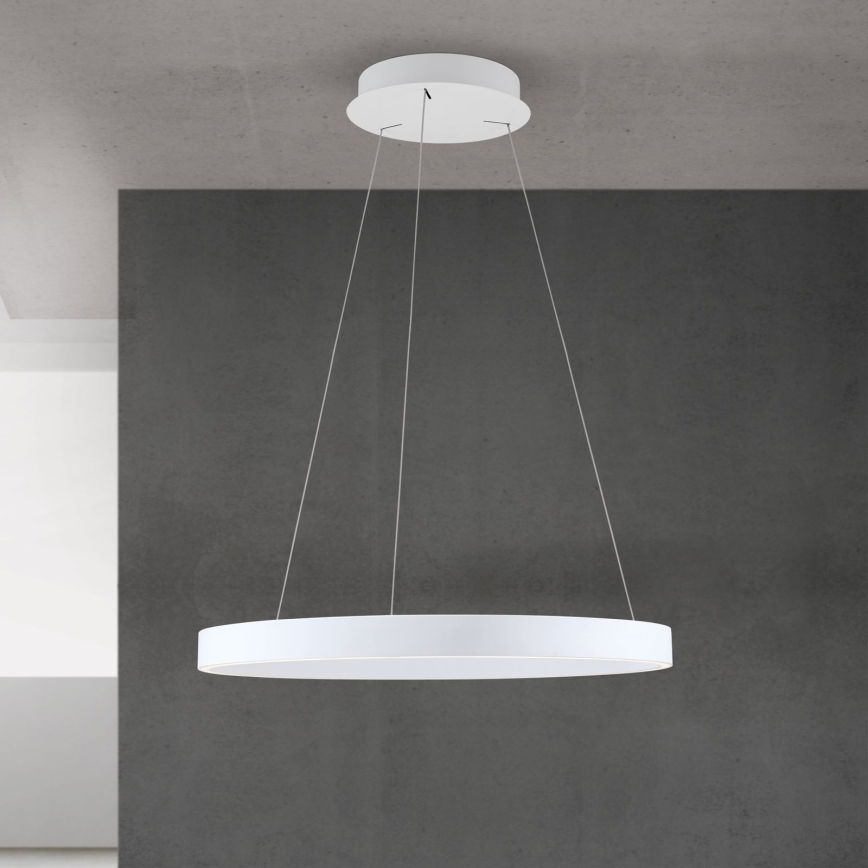 Lampadario LED dimmerabile a sospensione con cavo KOLK LED/60W/230V 2700/3000/4000K Ø 60 cm bianco