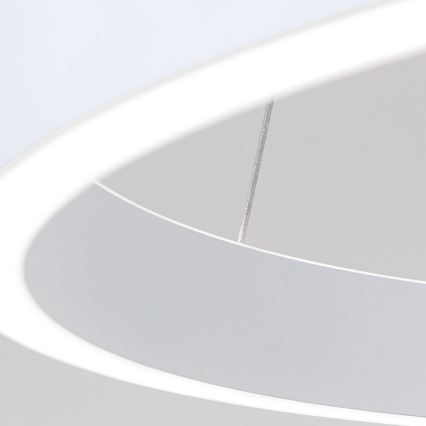 Lampadario LED dimmerabile a sospensione con cavo KOLK LED/60W/230V 2700/3000/4000K Ø 60 cm bianco