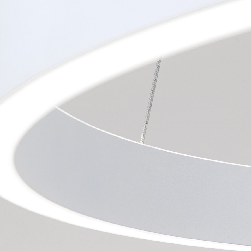 Lampadario LED dimmerabile a sospensione con cavo KOLK LED/60W/230V 2700/3000/4000K Ø 60 cm bianco