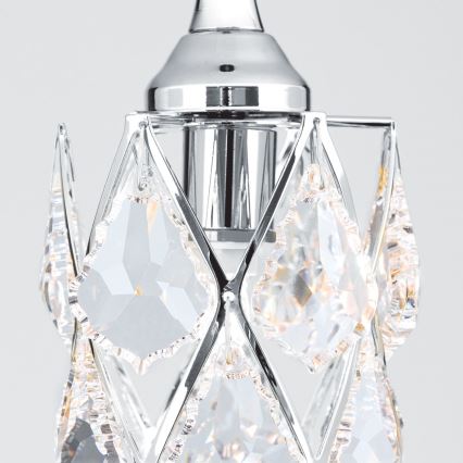 Lampadario a sospensione con cavo RITA 1xG9/40W/230V cromo lucido