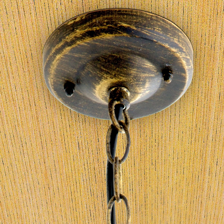 Lampada a sospensione da esterno TAVERNA 1xE27/60W/230V IP23 bronzo/patina