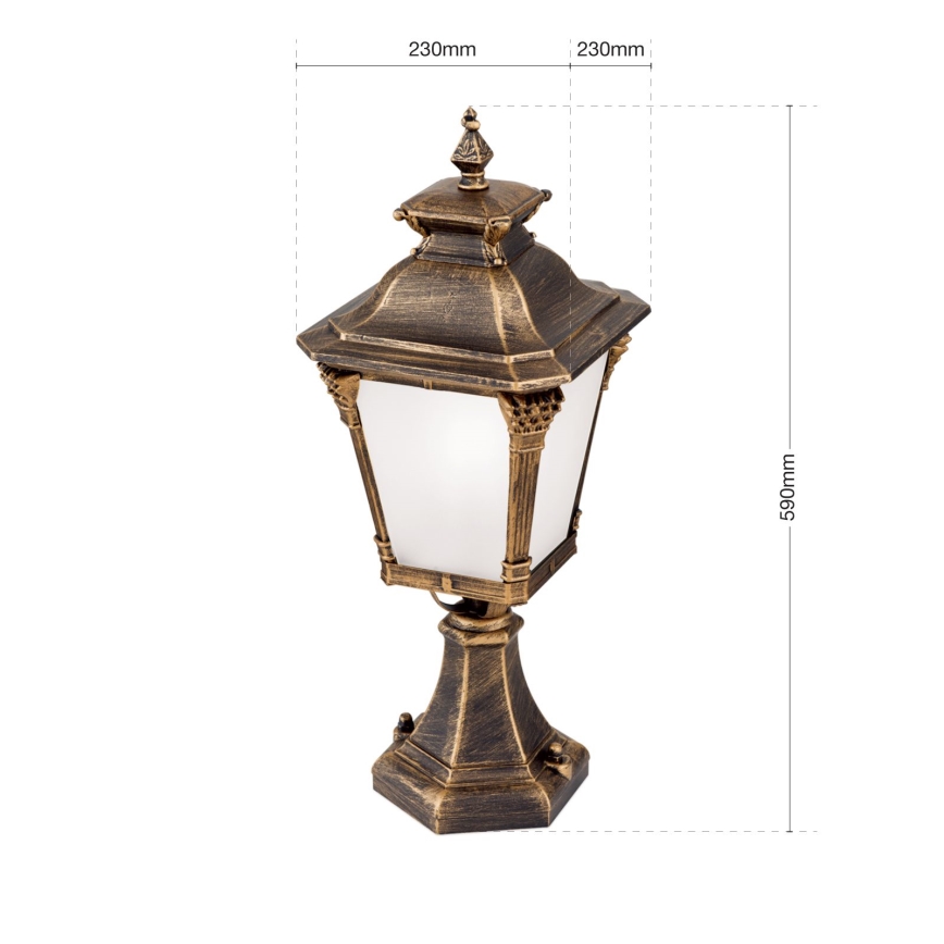 Lampada da esterno AIKO 1xE27/60W/230V 59 cm IP23 bronzo/patina