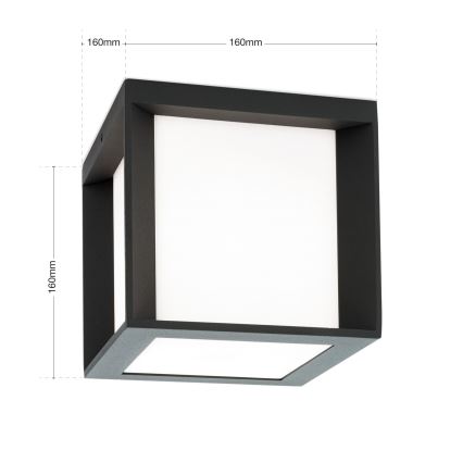 Lampada da esterno HENRY 1xE27/15W/230V 16x16 cm IP44 antracite