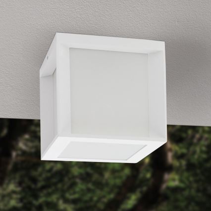 Lampada da esterno HENRY 1xE27/15W/230V 16x16 cm IP44 bianca