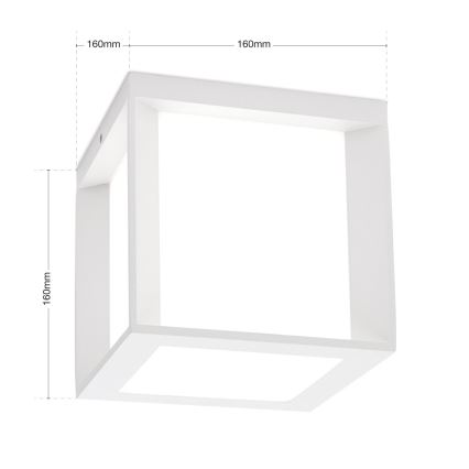 Lampada da esterno HENRY 1xE27/15W/230V 16x16 cm IP44 bianca