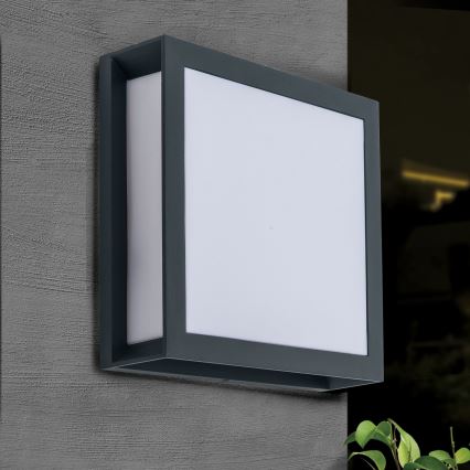 Lampada da esterno HENRY 2xE27/15W/230V 26x26 cm IP44 antracite