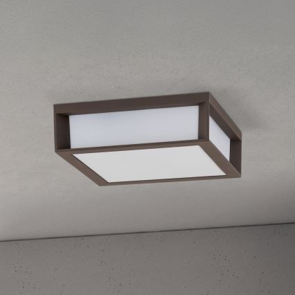 Lampada da esterno HENRY 2xE27/15W/230V 26x26 cm IP44 marrone
