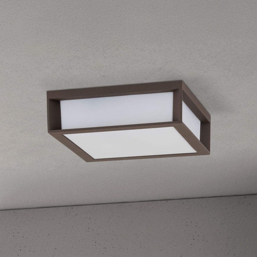Lampada da esterno HENRY 2xE27/15W/230V 26x26 cm IP44 marrone