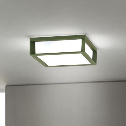 Lampada da esterno HENRY 2xE27/15W/230V 26x26 cm IP44 verde