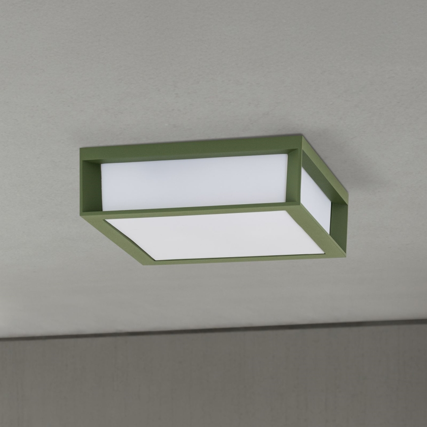 Lampada da esterno HENRY 2xE27/15W/230V 26x26 cm IP44 verde