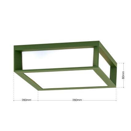 Lampada da esterno HENRY 2xE27/15W/230V 26x26 cm IP44 verde